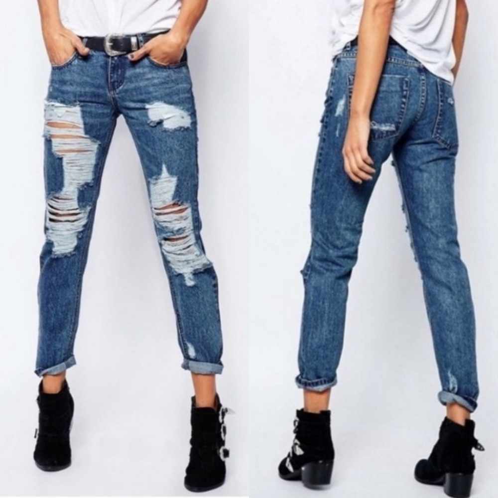 One Teaspoon Awesome Baggies Distressed Jeans